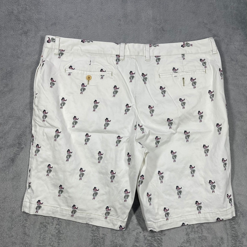 Tommy Bahama Chino Shorts Mens 40 White Hula Girl‎ Embroidered Stretch READ - Picture 7 of 7